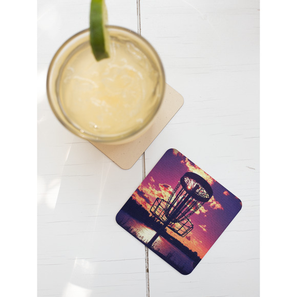 Disc Golf Custom Silicone Drink Coasters Cup Mat Cup Coasters Tableware Set of 4 - Picture 3 of 3